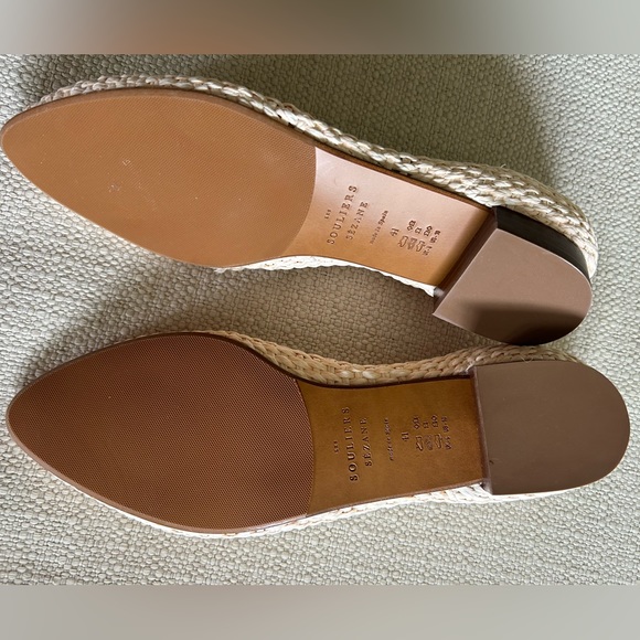 Souliers Sezanne Low Anya Ballerina Flats Ivory  Size 10 IT 41 - Picture 2 of 7